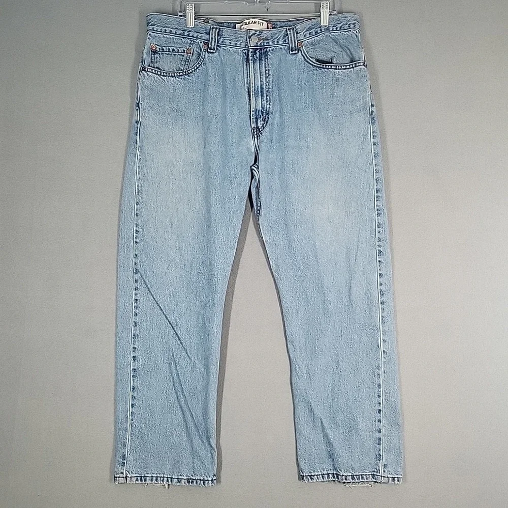 Levi's 505‎ Jeans Men's 38x29 Blue Cotton Denim Regular Fit Straight Leg Casual